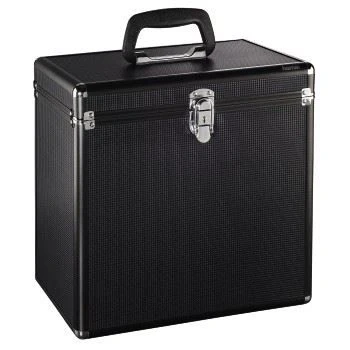 Image of HAMA 50 LP Vinyl Record Storage Case Black, Black