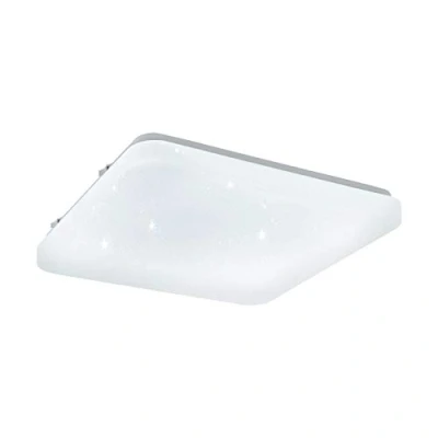 Image of EGLO Wall/Ceiling Light, Alloy Steel Plastic with Crystal Effect, 11.5 W, White