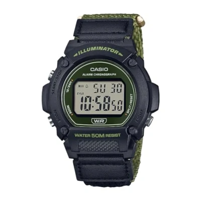Image of Casio Men&#039;s Digital Quartz Watch with Fabric Strap W 219HB 3AVCF