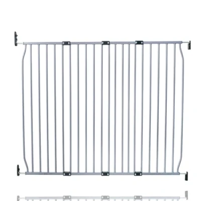 Image of Safetots Eco Screw Fit Baby Gate, Grey, 130cm 140cm, Stair Gate for Toddler and Baby, Safety Barrier, Easy Installation