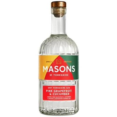 Image of Masons Pink Grapefruit &amp; Cucumber Gin 70cl