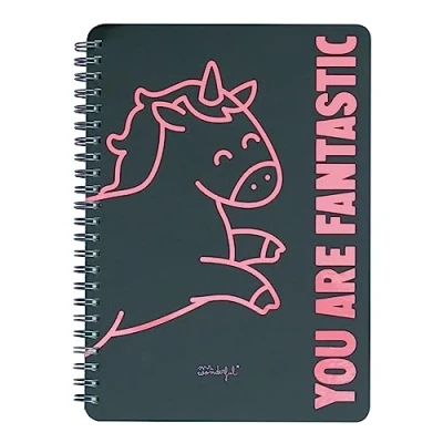 Image of Mr. Wonderful Black unicorn a5 notebook you are fantastic