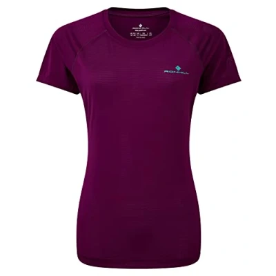 Image of Ronhill Women&#039;s Tech S/S Tee, Grape/Jade, 14