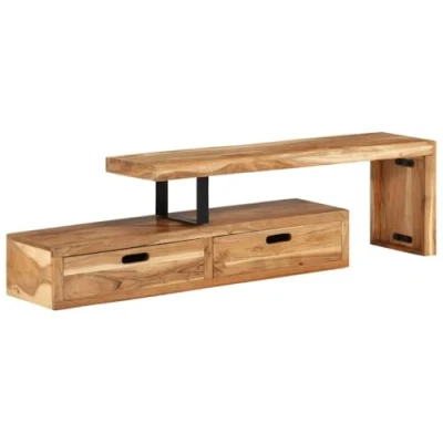 Image of vidaXL TV Stand Solid Wood Acacia Wooden Console Media Unit Side Cabinet