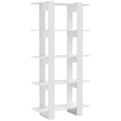 Image of vidaXL Book Cabinet/Room Divider High Gloss White 80x30x160 cm