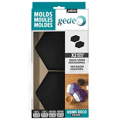 Image of Pebeo Gedeo Silicon Mould Hexagonal Coaster, White, 3x9x13cm
