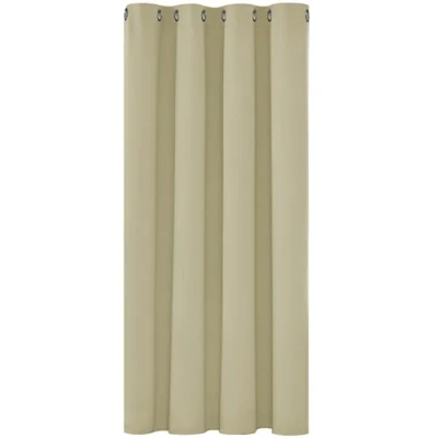 Image of Deconovo Solid Curtain Thermal Insulated Blackout Eyelet for Kitchen 52&quot;x 54&quot; Beige 1 PANEL
