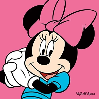 Image of Minnie Mouse Pink 40 x 40cm Canvas Prints, Polyester, Multi Colour, 40x40x3.2 cm