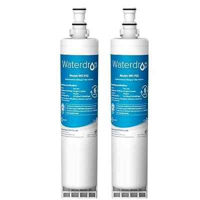 Image of 2X Waterdrop 4396508 Fridge Water Filter, Compatible with Whirlpool 4396508, 4396510, SBS002, SBS004, SBS200, S20BRS, EDR5RXD1, 481281729632 (Package May Vary)