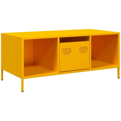 Image of vidaXL Coffee Table Mustard Yellow 101.5x50x43.5 cm Cold rolled Steel
