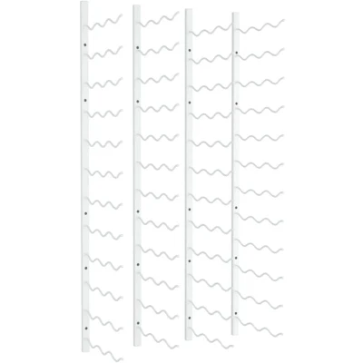 Image of vidaXL Wall Mounted Wine Rack for 36 Bottles 2 pcs White Iron
