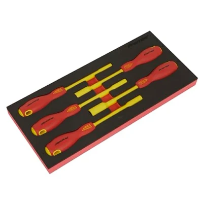 Image of Sealey Premier Insulated Nut Driver Set 5pc with Tool Tray VDE Approved