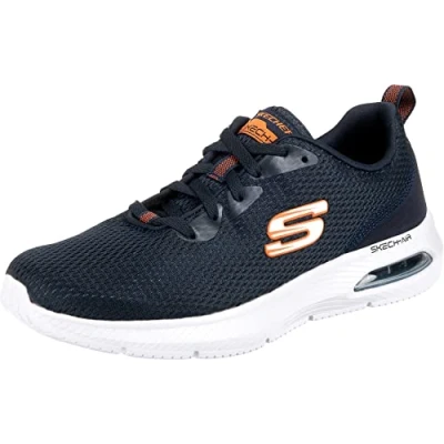 Image of Skechers Men&#039;s Dyna air Trainers, Black Mesh Charcoal Trim Bkcc, 5.5 UK