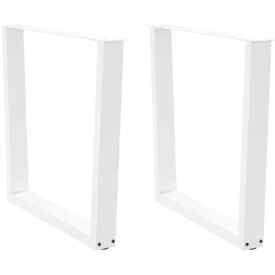 Image of vidaXL Dining Desk Table Legs Steel Frame V Shape Adjustable White 80x(72 73.3) cm for Coffee Tables and Desks