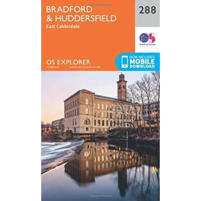 Image of Explorer 288 Bradford &amp; Huddersfield Map With Digital Version