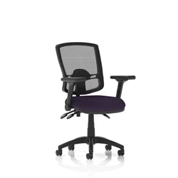 Image of Eclipse Plus III Operator Chair Mesh Back Seat Purple Adjustable Arms