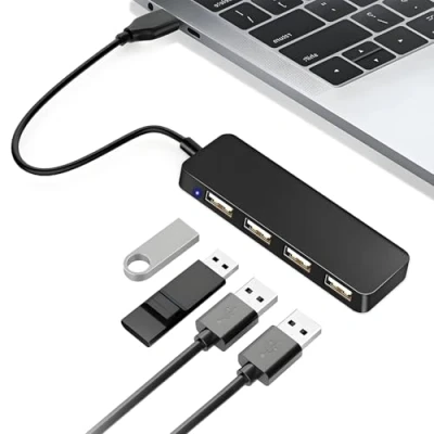 Image of USB Hub,Multi function Hub 4 Port Ultra Slim Portable Splitter for iMac Pro, MacBook Air, Mac Mini/Pro, Surface Notebook PC, Laptop, Flash Drives (2.0 Port)