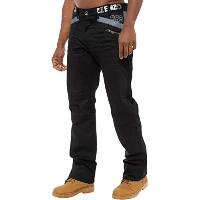 Image of Enzo Mens Jeans EZ112 34S Black