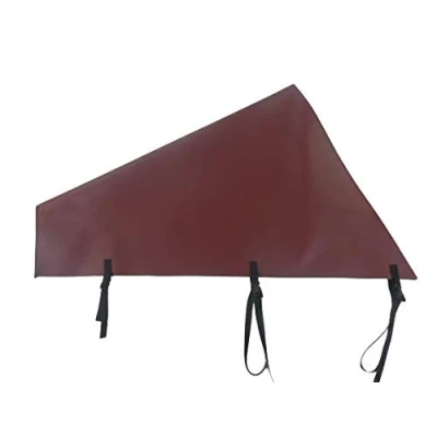 Image of Large Caravan Tow Hitch Cover Heavy Duty UV Stabilised With Straps (Burgundy)