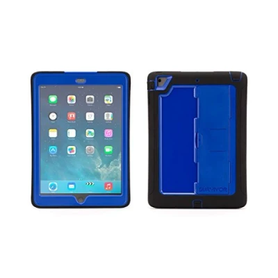 Image of Griffin Survivor Slim Case for iPad Air Black/Blue/Blue