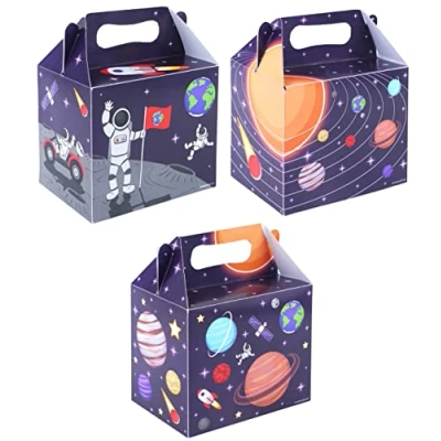Image of Anila&#039;s Complete Space Themed 10 Party Bags, Fillers &amp; Favours Assorted Food Boxes. (Ideal for Children Aged 3 8)