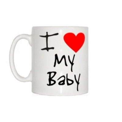 Image of TeeTreeDesigns I Love Heart My Baby Mug