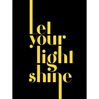 Image of Wee Blue Coo Extended Yellow Let Your Light Shine Large Canvas Wall Art Print