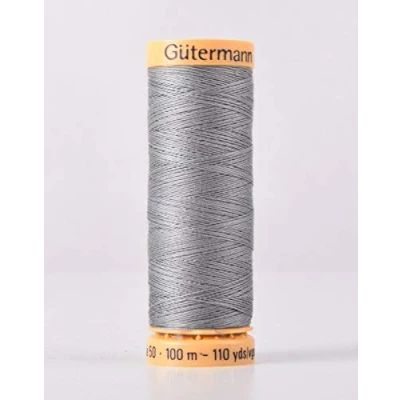 Image of Gutermann 2T100C/0305 Grey 100% Cotton Sewing Thread 100m
