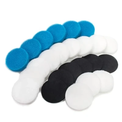 Image of LTWHOME Value Pack of Carbon Filter, Coarse Filter and Fine Pads Set Suitable for Eheim Classic 2213/250 2616131 (Pack 24)