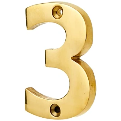 Image of From the Anvil 83713 Numeral 3 Polished Brass