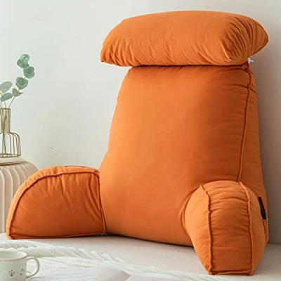 Image of COYEUX Lumbar Support Cushion With Neck Brace/Arm Support,Bed Chair Pillow,Sofa Waist Pillow Removable Cover,Perfect For Sitting Reading,or Gaming,75x40x50cm (without Headrest)