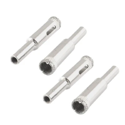 Image of Sourcingmap 4 Pcs 10mm Dia Diamond Coated Drill Bit Glass Hole Saw Cutting Tool