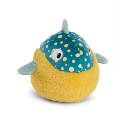 Image of NICI cuddly toy puffer fish Volker 20cm soft to cuddle and love, sustainably produced made from recycled materials 49793