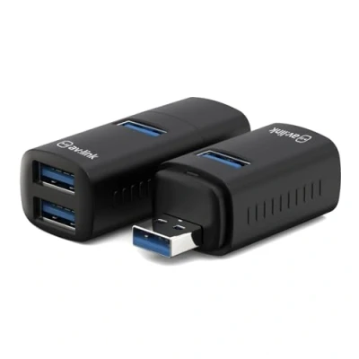 Image of AV:Link 3 Port Mini USB Type A Hub for Effortlessly Expanding your Slots with High Speed Data Transfer Rates Supports Speeds Up To 5Gbps (USB3.2) &amp; 480Mbps (USB2.0)