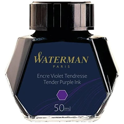 Image of Waterman Fountain Pen Ink Tender Purple 50ml Bottle