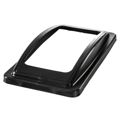 Image of Chabrias Ltd Slim Bin Open Black Lid General Waste UK Made Colour Coded Recycling Lids for Slimline Bins Durable, Easy Fit Segregation Management Systems