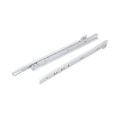 Image of Pair of White 18 Replacement Roller Drawer Runners