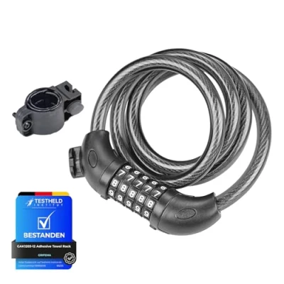 Image of GRIFEMA GAK1203 12 Anti Theft Bike Lock, Black/White