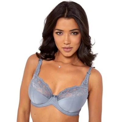 Image of Charnos Womens 1727010 Flamenco Full Cup Bra Grey Elastane Size 32G
