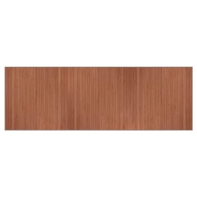 Image of vidaXL Modern Bamboo Rug Runner 100x300cm Brown for Living Room/Hallway Durable, Water Resistant, Anti Slip Backing