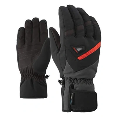 Image of Ziener Men&#039;s Gary AS Glove Alpine Ski Gloves/Winter Sports Waterproof Breathable Black/Graphite 7