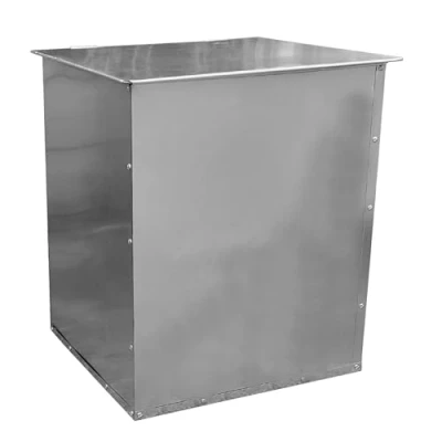 Image of KetoPlastics Large Animal Feed Bin Galvanised Steel Outdoor for Tack Coal Logs and Garden Farm Stables with Hinged Lid 100L
