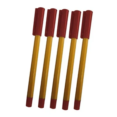 Image of 30x RED MICRON FINE BALLPOINT PENS. POINT BIROS. 30 PENS