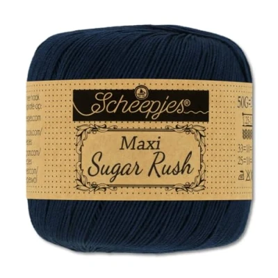 Image of Frida&#039;s Wollhaus Scheepjes 50 g Maxi Sugar Rush Crochet Yarn Fillet Cotton 87 Colours (124 Ultramarine)