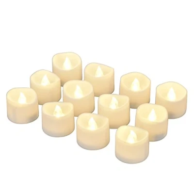 Image of eLander Flameless Candle [With Timer Function] LED Tea Lights Candles 12 Warm White Flickering Tealight with Timer, 6 Hours on and 18 Off in 24 Cycle, Dia. 1.4&quot;x1.6&quot; Height, Battery Powered