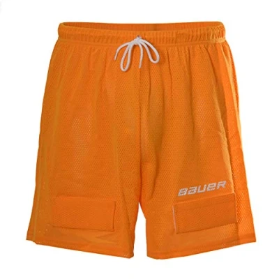 Image of Bauer Core Mesh Jock Shorts, Orange, X Large