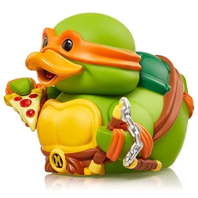 Image of TUBBZ Boxed Edition Michelangelo Collectible Vinyl Rubber Duck Figure Official Teenage Mutant Ninja Turtles Merchandise Action Video Games, TV &amp; Movies