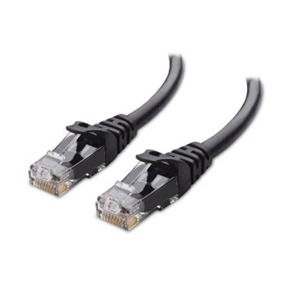Image of Cable Matters 10Gbps Snagless Short Cat6 Ethernet 3m (Cat6 Cable, Cat 6 Cable) in Black 3 Meter