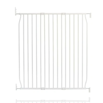 Image of Safetots Eco Screw Fit Baby Gate, White, 100cm 110cm, Stair Gate for Toddler and Baby, Safety Barrier, Easy Installation
