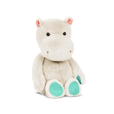 Image of B. Toys 12 Inch Plush Hippo Stuffed Animal Soft &amp; Gray Hippopotamus Toy Washable for Baby, Toddler, Kids Happyhues Garry Grey 0 Months, Gray,grey